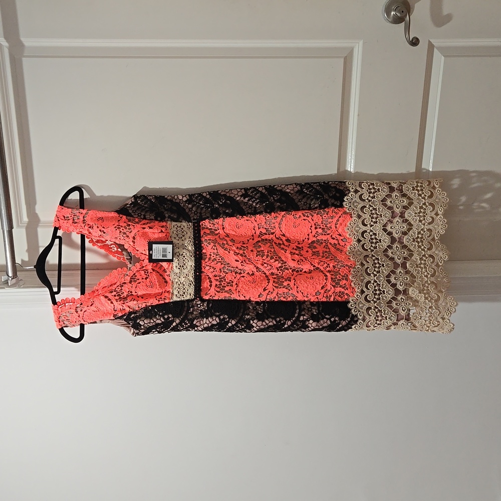 Nanette Lepore, size 4, tangerine dress